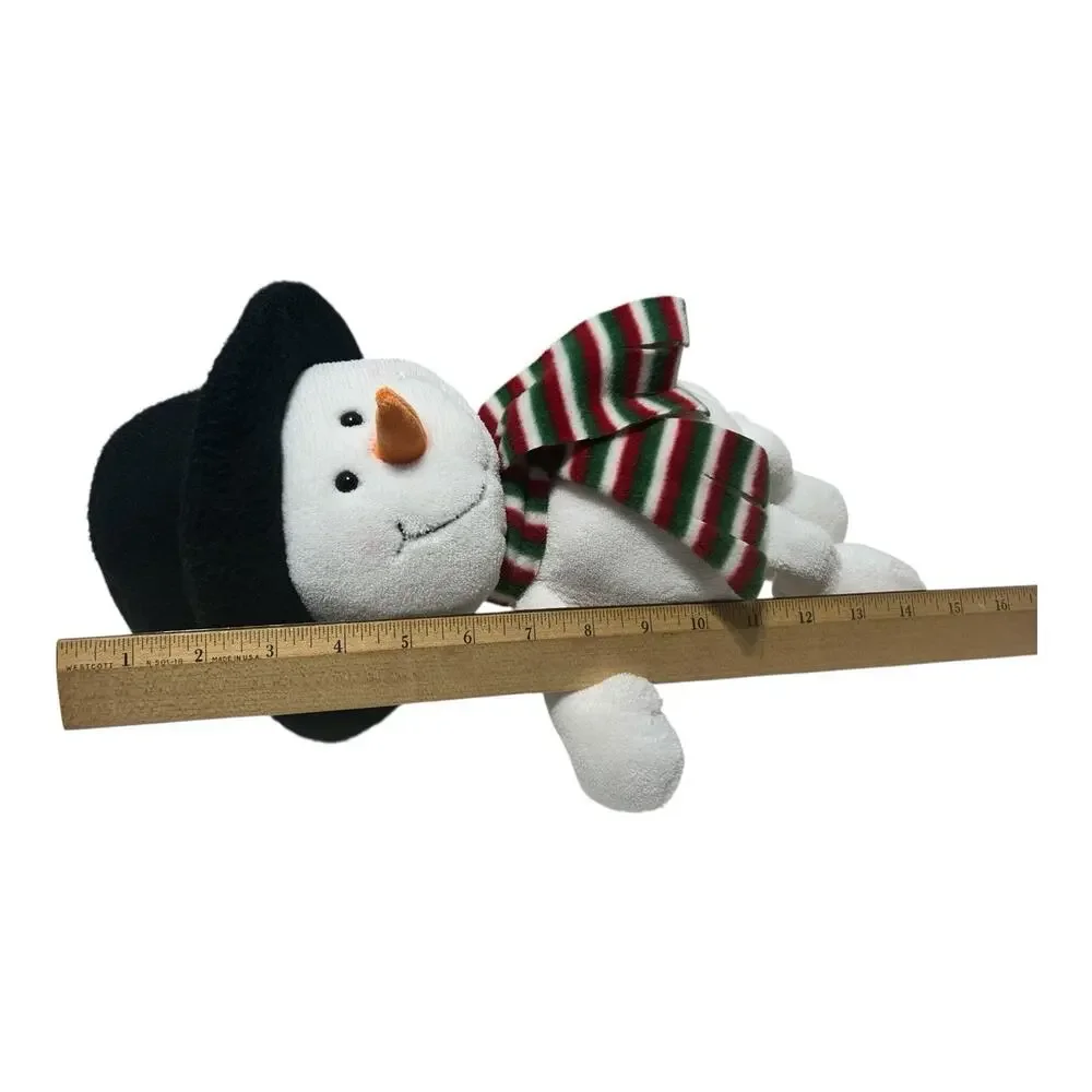 Chosun Snowman Plush Stuffed Animal Hat Striped Scarf